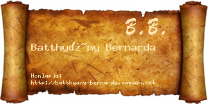 Batthyány Bernarda névjegykártya